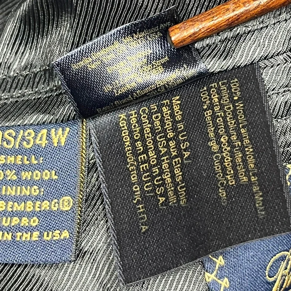 Brooks Brothers 1818 Fitzgerald Blazer Mens 40S Charcoal Grey Pinstripe Wool USA